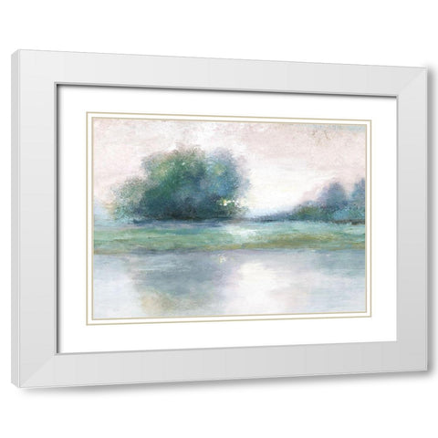 Soft Spring White Modern Wood Framed Art Print with Double Matting by Nan