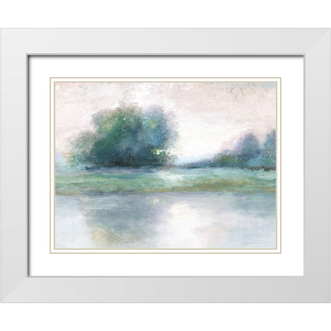 Soft Spring White Modern Wood Framed Art Print with Double Matting by Nan