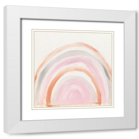 Rainbow I White Modern Wood Framed Art Print with Double Matting by Craven, Katrina