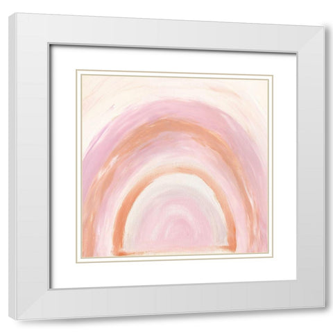 Rainbow II White Modern Wood Framed Art Print with Double Matting by Craven, Katrina