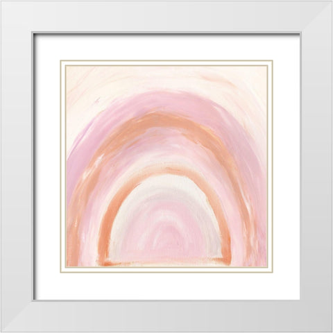 Rainbow II White Modern Wood Framed Art Print with Double Matting by Craven, Katrina