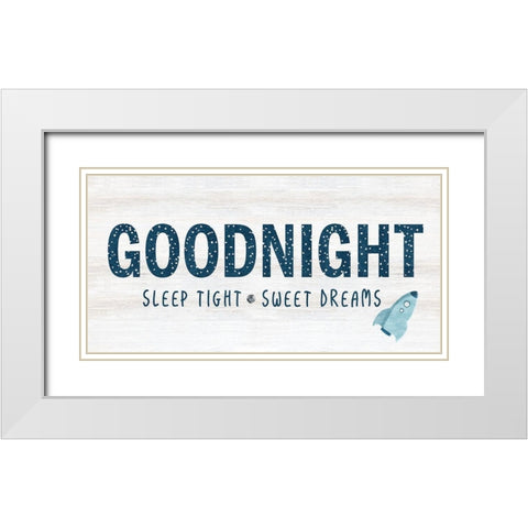 Sleep Tight Sweet Dreams White Modern Wood Framed Art Print with Double Matting by Carpentieri, Natalie