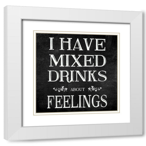 Mixed Drinks White Modern Wood Framed Art Print with Double Matting by CAD Designs