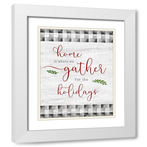 Home Holidays White Modern Wood Framed Art Print with Double Matting by Carpentieri, Natalie