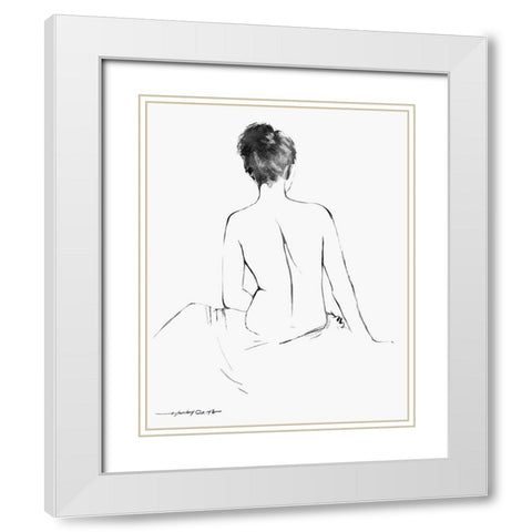 Sketchy Silhouette I White Modern Wood Framed Art Print with Double Matting by Orme, E. Anthony