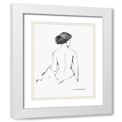 Sketchy Silhouette II White Modern Wood Framed Art Print with Double Matting by Orme, E. Anthony