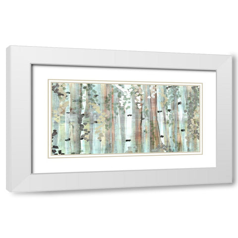 Spring Birch Meadow White Modern Wood Framed Art Print with Double Matting by Jill, Susan