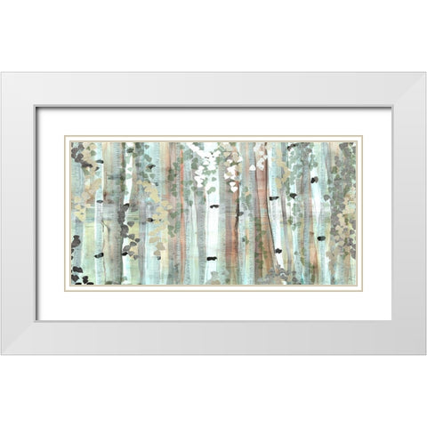 Spring Birch Meadow White Modern Wood Framed Art Print with Double Matting by Jill, Susan