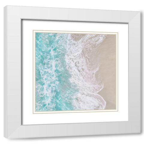 Crashing Tides White Modern Wood Framed Art Print with Double Matting by Carpentieri, Natalie