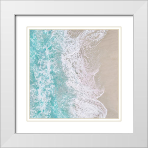 Crashing Tides White Modern Wood Framed Art Print with Double Matting by Carpentieri, Natalie