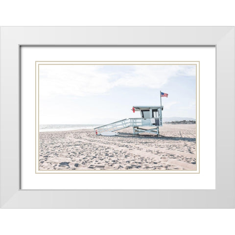 Beach Patrol White Modern Wood Framed Art Print with Double Matting by Carpentieri, Natalie