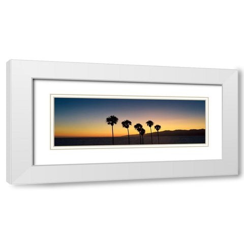 Dusk in Cali White Modern Wood Framed Art Print with Double Matting by Carpentieri, Natalie
