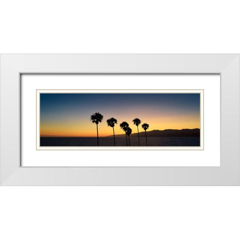Dusk in Cali White Modern Wood Framed Art Print with Double Matting by Carpentieri, Natalie