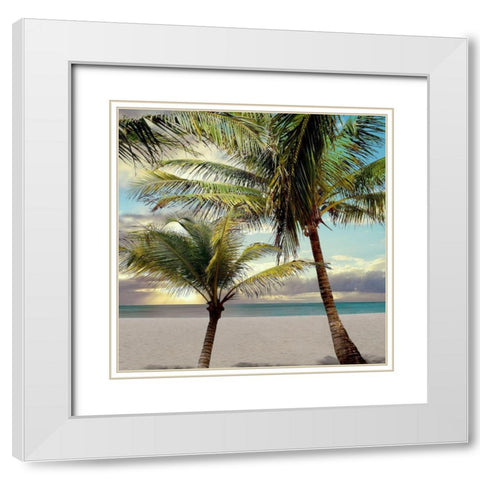 Island Getaway White Modern Wood Framed Art Print with Double Matting by Carpentieri, Natalie