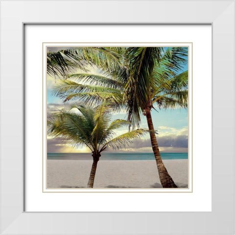 Island Getaway White Modern Wood Framed Art Print with Double Matting by Carpentieri, Natalie