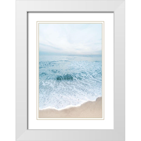 Tranquil Ocean I White Modern Wood Framed Art Print with Double Matting by Carpentieri, Natalie