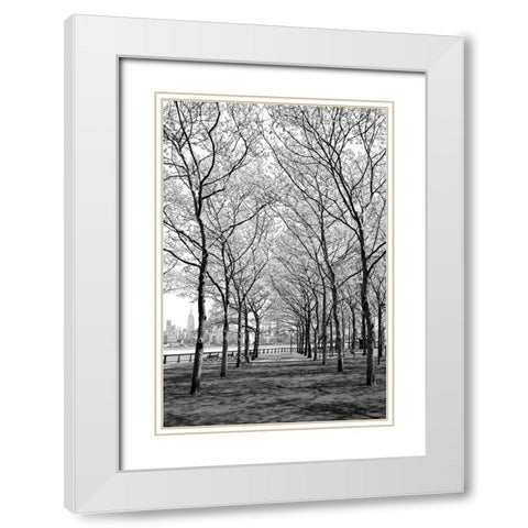 Pier a Park White Modern Wood Framed Art Print with Double Matting by Carpentieri, Natalie