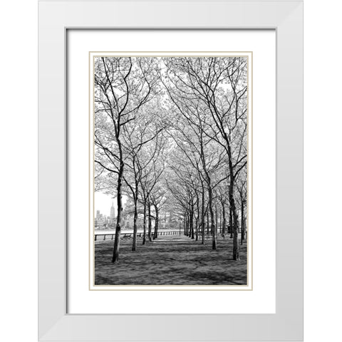 Pier a Park White Modern Wood Framed Art Print with Double Matting by Carpentieri, Natalie