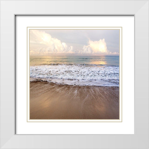 South China Sea White Modern Wood Framed Art Print with Double Matting by Delimont, Danita