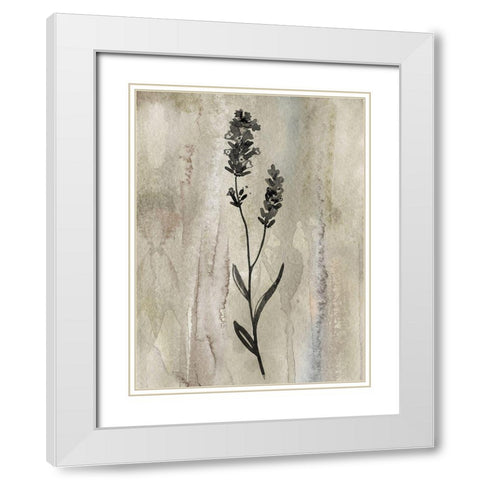 Sumi-e Silhouette II White Modern Wood Framed Art Print with Double Matting by Knutsen, Conrad