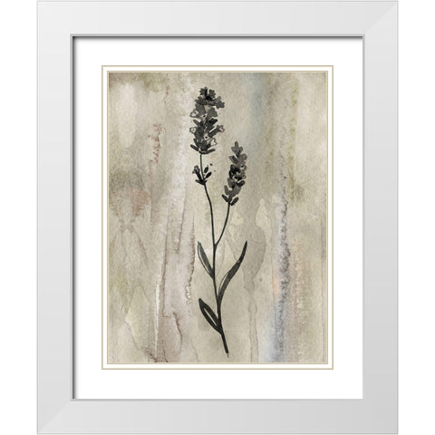 Sumi-e Silhouette II White Modern Wood Framed Art Print with Double Matting by Knutsen, Conrad
