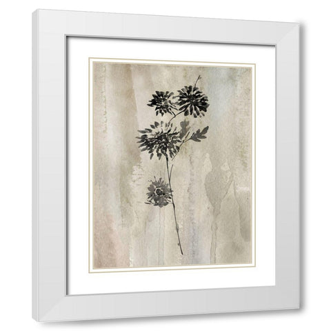 Sumi-e Silhouette IV White Modern Wood Framed Art Print with Double Matting by Knutsen, Conrad