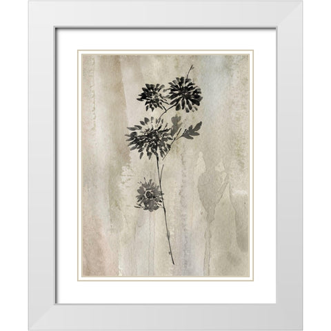 Sumi-e Silhouette IV White Modern Wood Framed Art Print with Double Matting by Knutsen, Conrad