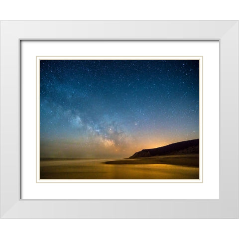 Milky Way White Modern Wood Framed Art Print with Double Matting by Foulke, Doug