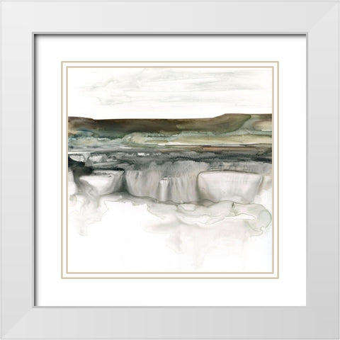 River Bluffs White Modern Wood Framed Art Print with Double Matting by Robinson, Carol