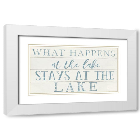 The Lake White Modern Wood Framed Art Print with Double Matting by CAD Designs