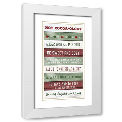Hot Cocoa-ology White Modern Wood Framed Art Print with Double Matting by Carpentieri, Natalie