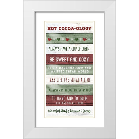 Hot Cocoa-ology White Modern Wood Framed Art Print with Double Matting by Carpentieri, Natalie