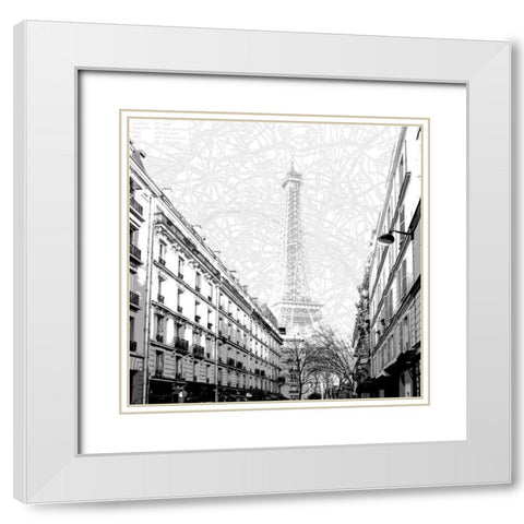 Joie de Paris White Modern Wood Framed Art Print with Double Matting by Jill, Susan