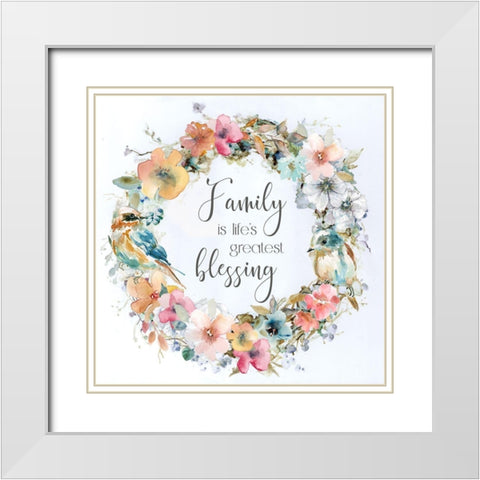 Greatest Blessing White Modern Wood Framed Art Print with Double Matting by Robinson, Carol