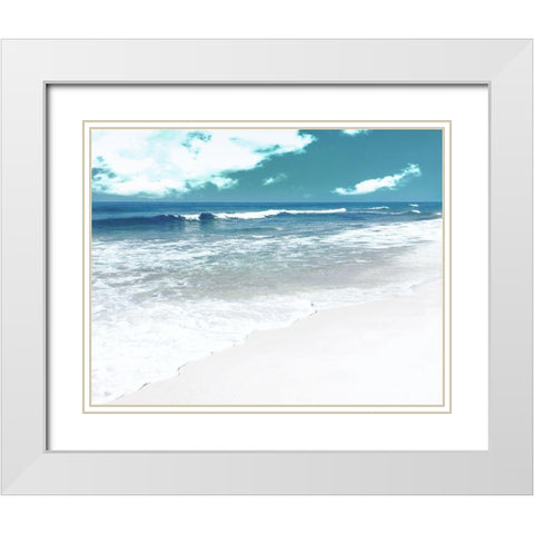 Rolling Wave White Modern Wood Framed Art Print with Double Matting by Nan