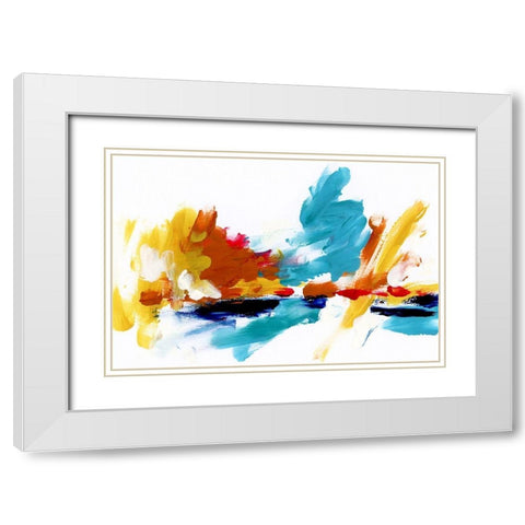 Captive Color II White Modern Wood Framed Art Print with Double Matting by Craven, Katrina