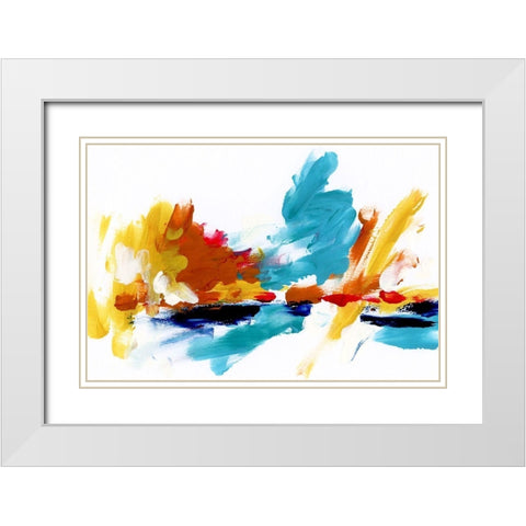 Captive Color II White Modern Wood Framed Art Print with Double Matting by Craven, Katrina