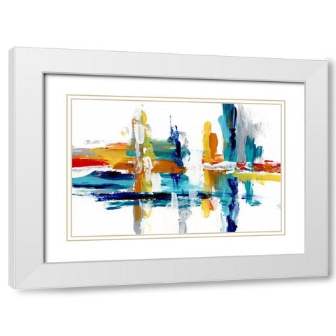 Captive Color III White Modern Wood Framed Art Print with Double Matting by Craven, Katrina