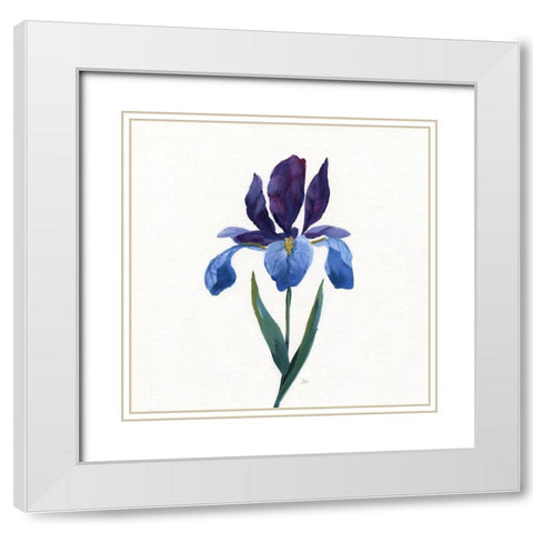 Simple Botanical II White Modern Wood Framed Art Print with Double Matting by Nan