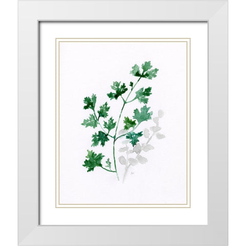 Freshly Picked I White Modern Wood Framed Art Print with Double Matting by Nan
