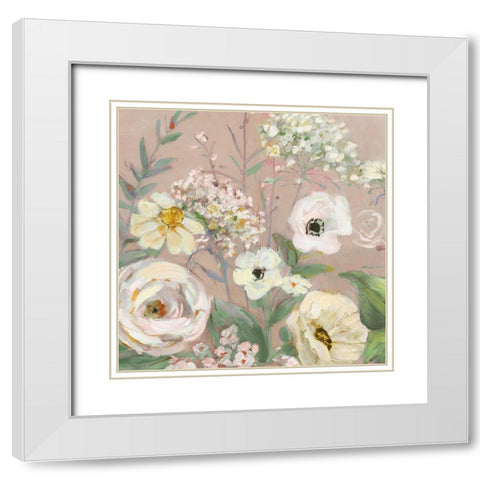 Naive Garden I White Modern Wood Framed Art Print with Double Matting by Swatland, Sally