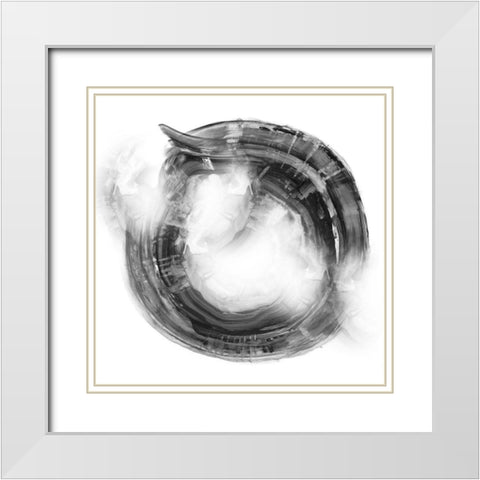 Ring White Modern Wood Framed Art Print with Double Matting by Nan