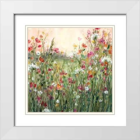 Spring in Full Bloom White Modern Wood Framed Art Print with Double Matting by Robinson, Carol
