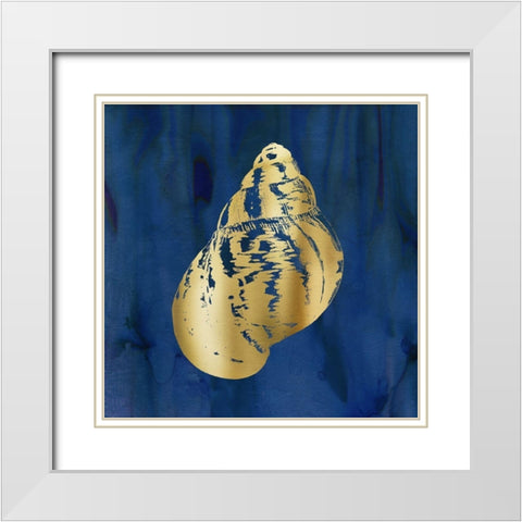 Indigo Sea Treasure VI White Modern Wood Framed Art Print with Double Matting by Robinson, Carol