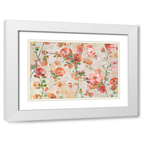 Blossoms Bright White Modern Wood Framed Art Print with Double Matting by Swatland, Sally