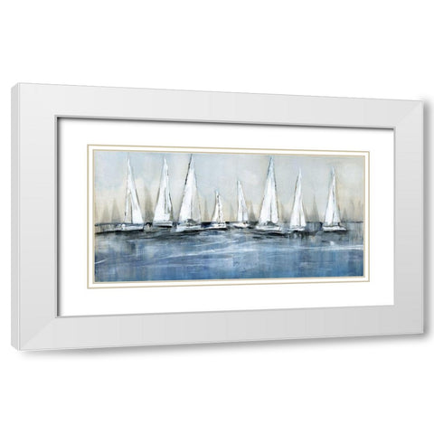 Waiting for the Sun White Modern Wood Framed Art Print with Double Matting by Jill, Susan