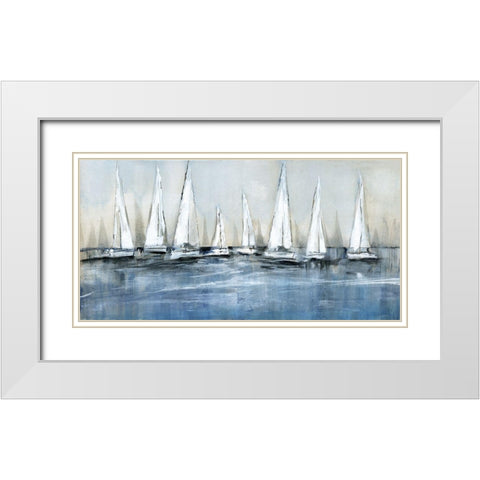 Waiting for the Sun White Modern Wood Framed Art Print with Double Matting by Jill, Susan