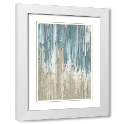 Like a Waterfall I White Modern Wood Framed Art Print with Double Matting by Jill, Susan