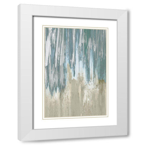 Like a Waterfall II White Modern Wood Framed Art Print with Double Matting by Jill, Susan