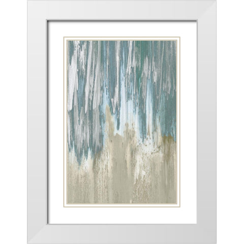 Like a Waterfall II White Modern Wood Framed Art Print with Double Matting by Jill, Susan